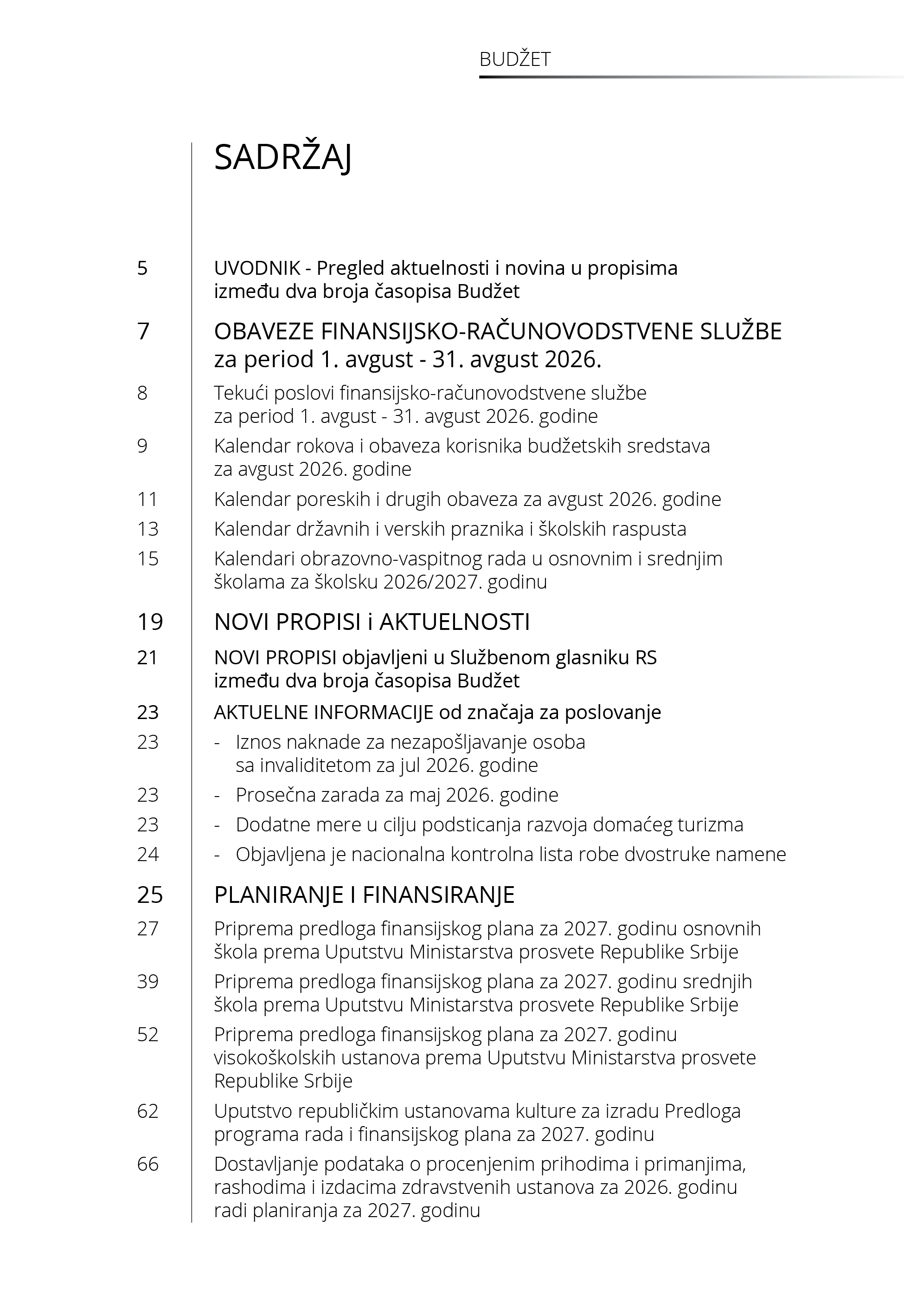Časopis Budzet