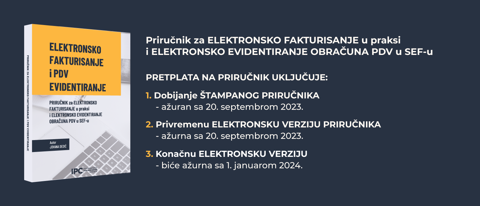 IPC webinar za priručnik za elektronsko fakturisanje