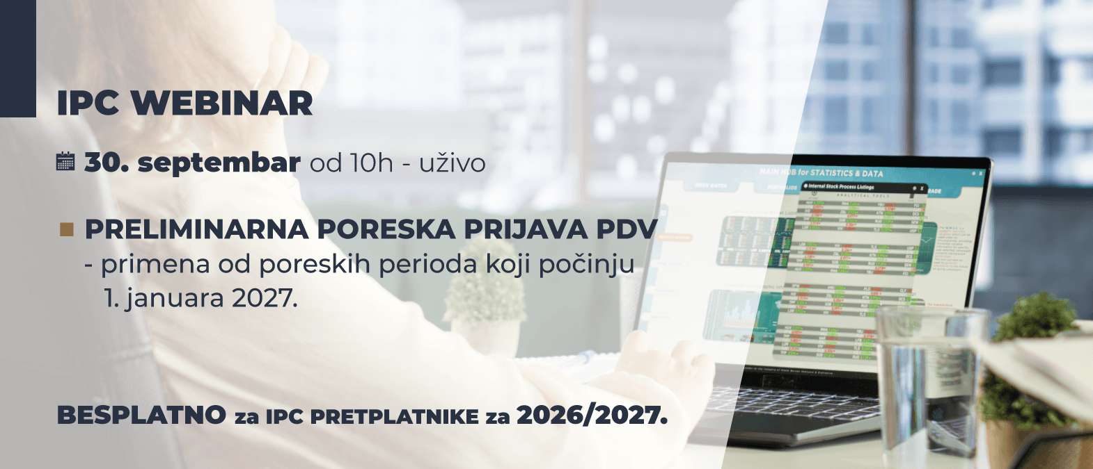 IPC Webinar - PRELIMINARNA PORESKA PRIJAVA PDV